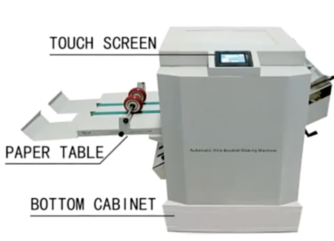 อัตราการผลิตสูง Book Wire Saddle Stitching Maker เครื่อง 480MM Max ความกว้างที่ใช้ได้
