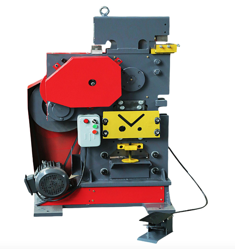 Multifunction Busbar Punch and Shear Machine Angle Iron Worker Machine Iron and Angle Channel Punching Shearing Machine อุปกรณ์ที่ใช้ในการตัดและตัดมุม