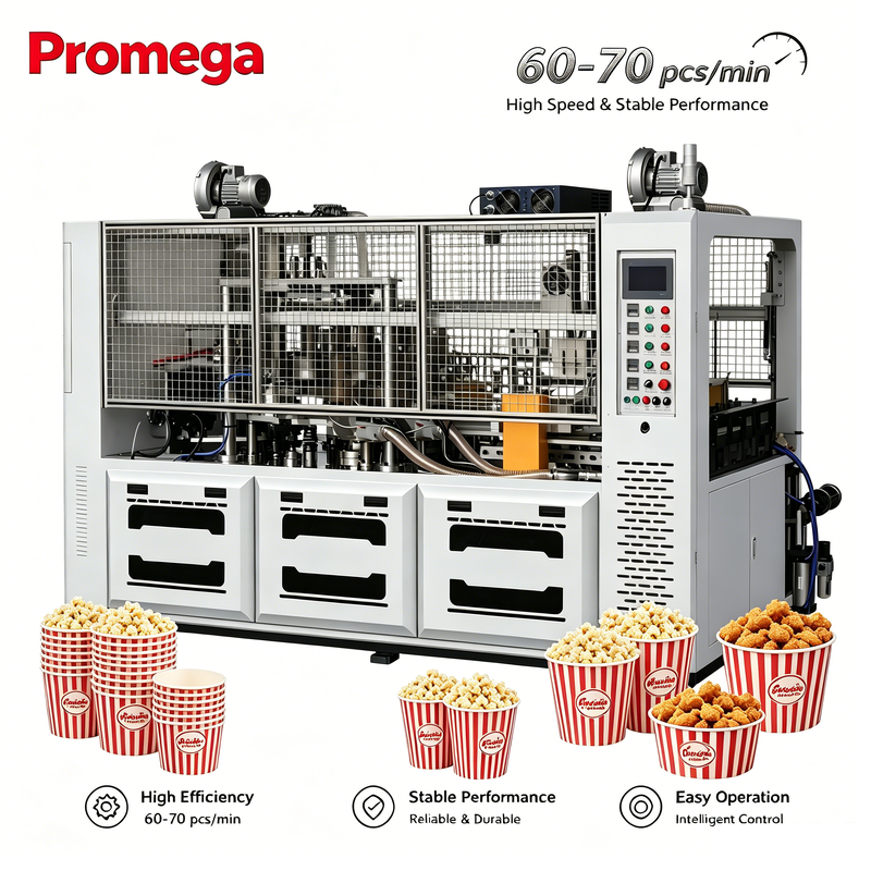 New Model High-speed 220V/380V Paper Bucket Machine with 60-70 Pcs/Min Production Capacity